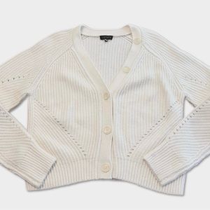 1.State Cream Cardigan V-neck Sweater Size Medium